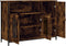 vidaXL - Dressoir - 100x35x75 - cm - bewerkt - hout - gerookt - eikenkleurig