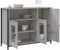 vidaXL - Dressoir - 100x35x75 - cm - bewerkt - hout - grijs - sonoma
