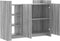 vidaXL - Dressoir - 100x35x75 - cm - bewerkt - hout - grijs - sonoma
