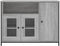 vidaXL - Dressoir - 100x35x75 - cm - bewerkt - hout - grijs - sonoma