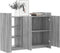 vidaXL - Dressoir - 100x35x75 - cm - bewerkt - hout - grijs - sonoma