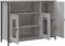 vidaXL - Dressoir - 100x35x75 - cm - bewerkt - hout - grijs - sonoma