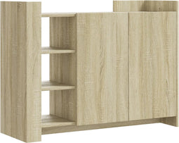 vidaXL - Dressoir - 100x35x75 - cm - bewerkt - hout - sonoma - eikenkleurig