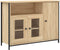 vidaXL - Dressoir - 100x35x75 - cm - bewerkt - hout - sonoma - eikenkleurig