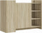 vidaXL - Dressoir - 100x35x75 - cm - bewerkt - hout - sonoma - eikenkleurig