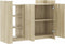vidaXL - Dressoir - 100x35x75 - cm - bewerkt - hout - sonoma - eikenkleurig