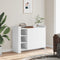 vidaXL - Dressoir - 100x35x75 - cm - bewerkt - hout - wit