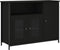 vidaXL - Dressoir - 100x35x75 - cm - bewerkt - hout - zwart