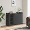 vidaXL - Dressoir - 100x35x75 - cm - bewerkt - hout - zwart