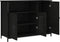 vidaXL - Dressoir - 100x35x75 - cm - bewerkt - hout - zwart