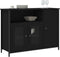 vidaXL - Dressoir - 100x35x75 - cm - bewerkt - hout - zwart