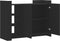 vidaXL - Dressoir - 100x35x75 - cm - bewerkt - hout - zwart