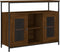 vidaXL - Dressoir - 100x35x80 - cm - bewerkt - hout - bruin - eikenkleur