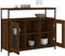 vidaXL - Dressoir - 100x35x80 - cm - bewerkt - hout - bruin - eikenkleur