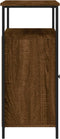 vidaXL - Dressoir - 100x35x80 - cm - bewerkt - hout - bruin - eikenkleur