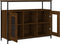 vidaXL - Dressoir - 100x35x80 - cm - bewerkt - hout - bruin - eikenkleur