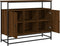 vidaXL - Dressoir - 100x35x80 - cm - bewerkt - hout - bruin - eikenkleur