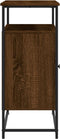 vidaXL - Dressoir - 100x35x80 - cm - bewerkt - hout - bruin - eikenkleur