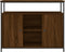 vidaXL - Dressoir - 100x35x80 - cm - bewerkt - hout - bruin - eikenkleur