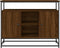 vidaXL - Dressoir - 100x35x80 - cm - bewerkt - hout - bruin - eikenkleur