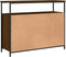 vidaXL - Dressoir - 100x35x80 - cm - bewerkt - hout - bruin - eikenkleur