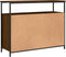 vidaXL - Dressoir - 100x35x80 - cm - bewerkt - hout - bruin - eikenkleur