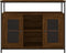 vidaXL - Dressoir - 100x35x80 - cm - bewerkt - hout - bruin - eikenkleur