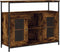 vidaXL - Dressoir - 100x35x80 - cm - bewerkt - hout - gerookt - eikenkleurig