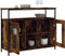 vidaXL - Dressoir - 100x35x80 - cm - bewerkt - hout - gerookt - eikenkleurig