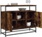 vidaXL - Dressoir - 100x35x80 - cm - bewerkt - hout - gerookt - eikenkleurig
