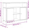 vidaXL - Dressoir - 100x35x80 - cm - bewerkt - hout - gerookt - eikenkleurig