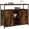 vidaXL - Dressoir - 100x35x80 - cm - bewerkt - hout - gerookt - eikenkleurig