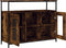 vidaXL - Dressoir - 100x35x80 - cm - bewerkt - hout - gerookt - eikenkleurig