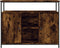 vidaXL - Dressoir - 100x35x80 - cm - bewerkt - hout - gerookt - eikenkleurig