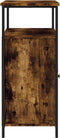 vidaXL - Dressoir - 100x35x80 - cm - bewerkt - hout - gerookt - eikenkleurig