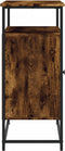 vidaXL - Dressoir - 100x35x80 - cm - bewerkt - hout - gerookt - eikenkleurig