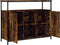 vidaXL - Dressoir - 100x35x80 - cm - bewerkt - hout - gerookt - eikenkleurig