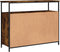 vidaXL - Dressoir - 100x35x80 - cm - bewerkt - hout - gerookt - eikenkleurig