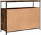 vidaXL - Dressoir - 100x35x80 - cm - bewerkt - hout - gerookt - eikenkleurig