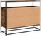 vidaXL - Dressoir - 100x35x80 - cm - bewerkt - hout - gerookt - eikenkleurig