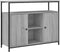 vidaXL - Dressoir - 100x35x80 - cm - bewerkt - hout - grijs - sonoma