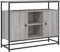 vidaXL - Dressoir - 100x35x80 - cm - bewerkt - hout - grijs - sonoma