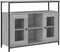 vidaXL - Dressoir - 100x35x80 - cm - bewerkt - hout - grijs - sonoma