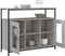 vidaXL - Dressoir - 100x35x80 - cm - bewerkt - hout - grijs - sonoma