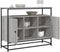 vidaXL - Dressoir - 100x35x80 - cm - bewerkt - hout - grijs - sonoma