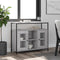 vidaXL - Dressoir - 100x35x80 - cm - bewerkt - hout - grijs - sonoma