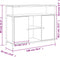 vidaXL - Dressoir - 100x35x80 - cm - bewerkt - hout - grijs - sonoma