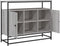 vidaXL - Dressoir - 100x35x80 - cm - bewerkt - hout - grijs - sonoma