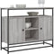 vidaXL - Dressoir - 100x35x80 - cm - bewerkt - hout - grijs - sonoma