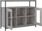 vidaXL - Dressoir - 100x35x80 - cm - bewerkt - hout - grijs - sonoma